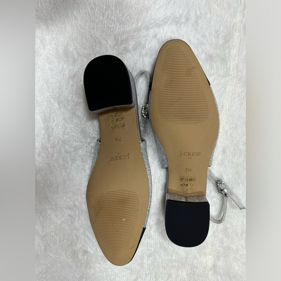 J. Crew Silver and Black Slingback Heels🤍 - Picture 8 of 10